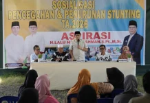 Wabup Lotim Buka Sosialisasi Pencegahan Stunting di Masbagik Utara Baru
