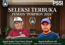 Jelang Porprov NTB, Askab PSSI KLU Gelar Seleksi untuk Cari 21 Pemain Terbaik