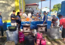 Dapur Umum Tagana Siap Layani Korban Kebakaran Kalimango