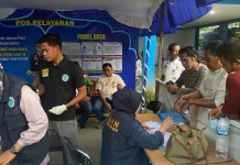 Pos Pelayanan Ops Ketupat Rinjani 2026 Bersama BNNK Bima Tes Urine Supir