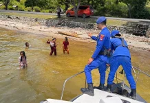 Libur Lebaran Ramai, Satpolairud Polres Bima Perketat Pengamanan di Pantai Kalaki