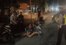 Kecelakaan Tunggal di Simpang Pagutan, Dua Pemotor Terluka