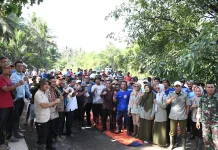 Bendungan Empas Jebol, Pemkab Lombok Utara Pasang  30 Bronjong Darurat