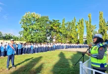 Satlantas Polres Bima Kota Beri Imbauan Keselamatan Berlalu Lintas di SMPN 1