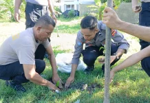 Polres Bima Kota Dukung  Pemanfaatan Lahan Kosong untuk Pangan Lestari