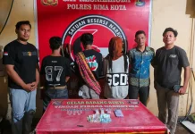 Tiga Pria di Lambu Diamankan,  13 Poket Sabu Disita Aparat
