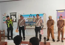 Satlantas Polres Bima Edukasi Pelajar SMP Soal Keselamatan di Jalan Raya