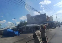 Kebakaran Kabel Listrik di Depan Pasar Terara Berhasil Dikendalikan