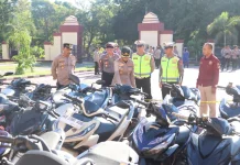 52 Motor Berknalpot Brong Disita Polres Sumbawa