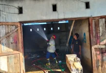 Diduga Arus Pendek, Gudang Ikan di Pringgabaya Kebakaran