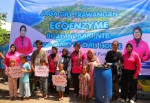 Bhayangkari NTB Ajak Warga Gili Trawangan Kelola Sampah Rumah Tangga