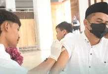 Ratusan Calon Jamaah Haji Lombok Utara Jalani Vaksinasi sebelum ke Tanah Suci