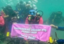 Aksi Bhayangkari NTB Hidupkan Kembali Terumbu Karang Gili Sudak