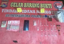 Polsek Rasbar Amankan Residivis Bawa Ganja dan  Sabu saat Mengunjungi Tahanan