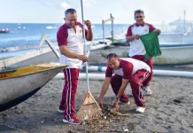 Ditpolairud Gelar Aksi Bersih Lingkungan Pantai Cemara yang Asri