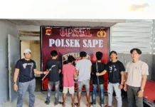 Polsek Sape Ringkus Empat Terduga Pelaku Penganiayaan di Desa Naru