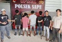 Polsek Sape Amankan Empat Terduga Pelaku Penganiayaan