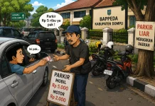 Jukir Liar Masih Marak di Dompu, Pengguna Kendaraan Resah