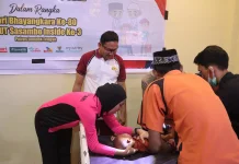 Khitanan Massal dan Donor Darah di Polres Loteng, 300 Kantung Darah Terkumpul