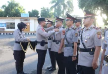 Polres Lombok Timur Gelar Sertijab Kasat Intelkam dan Dua Kapolsek
