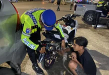 Polres Bima Kota Razia Knalpot Brong, Ciptakan Rasa Aman