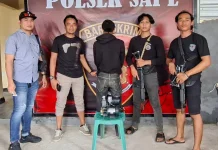Polsek Sape Amankan Pelaku Pencurian Mesin Pompa Air