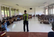 Sat Lantas Polres Lombok Utara Masuk Sekolah, Edukasi Berkendara