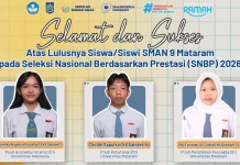 Tembus UI hingga Unram, SMAN 9 Mataram Catat 90 Kelulusan SNBP dan SNBT 2026
