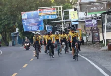 Gowes Kamtibmas Jadi Media Sosialisasi Pencegahan Penyakit Sosial di KLU