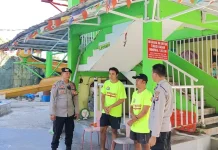 Polsek Mataram Patroli di Kura-Kura Waterpark, Antisipasi Kejahatan saat Akhir Pek