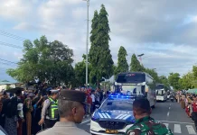 Polda NTB Kawal Kepulangan Jamaah Haji Kloter 3 Asal Lombok Barat