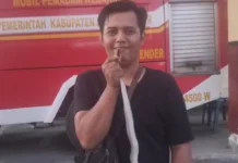 Damkarmat Lotim Evakuasi Ular Kobra di Halaman Kantor Camat Pringgabaya