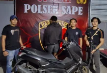 Polsek Sape Ringkus Pelaku Pencurian Motor