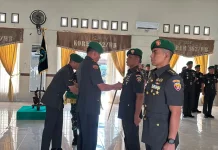 Danrem 162/Wira Bhakti Pimpin Tradisi Laporan Korps dan Sertijab Dandim 1615/Lotim
