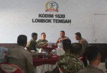 TNI-Polri Lombok Tengah Bahas Kondusivitas Daerah