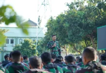 Korem 162/WB  Gelar Upacara Bendera, Dilanjutkan Jalan Sehat Bersama