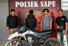 Polsek Sape Ringkus Pelaku Penggelapan Motor CRF