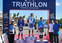 Sebanyak 3 Emas Disabet ASN Dikpora NTB pada Cabor Triatlon Porprov XII