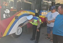 Satlantas Polres Bima Kota dan Dishub Check Bus Antar Kota/Kabupaten