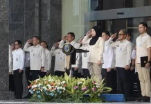Perkuat Disiplin dan Kolaborasi, Kanwil Kemenkum NTB Ikuti Apel Bersama