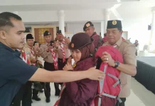 Bupati Lomboo Timur Lepas 80 Peserta Jambore Nasional XII ke Cibubur