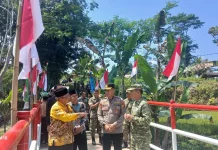 TNI Rampungkan Jembatan Aik Bual, Dua Jembatan Gantung Masih Dalam Pengerjaan