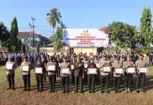 28 Personel Polres Bima Kota dapat Penghargaan