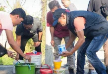 Semangat Gotong Royong ASN Warnai Jembatan Kota Mataram Sambut HUT ke-33