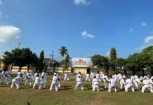 Jelang Kenaikan Pangkat, 85 Personel Ujian Bela Diri