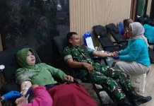 Kodim Mataram Ajak Keluarga Besar TNI dan Anggota Persit Donor Darah