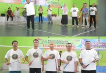 Semarak HUT ke-16, RSUD KLU Gelar Kejuaraan Bulu Tangkis Direktur Cup I