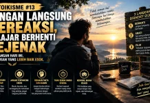 Stoikisme #13: Jangan Langsung Bereaksi, Belajar Berhenti Sejenak