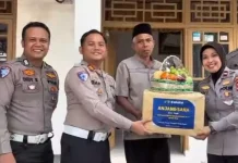 Satlantas Polres Lotim Gelar Anjangsana Peringati Hari Lalu Lintas Bhayangkara