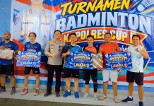 Pasangan Ariakta-Hirsan Juara Turnamen Badminton Kapolres Cup III
